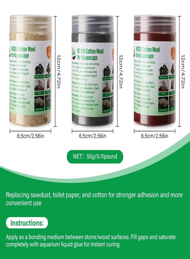 Hygger CO2 Cotton Wool for Aquascape - Gap Filler Cotton for Rocks & Wood | Aquarium Safe Bonding Material | Secure Adhesive Helper(Gray (Seiryu Stone Color)) - Image 5